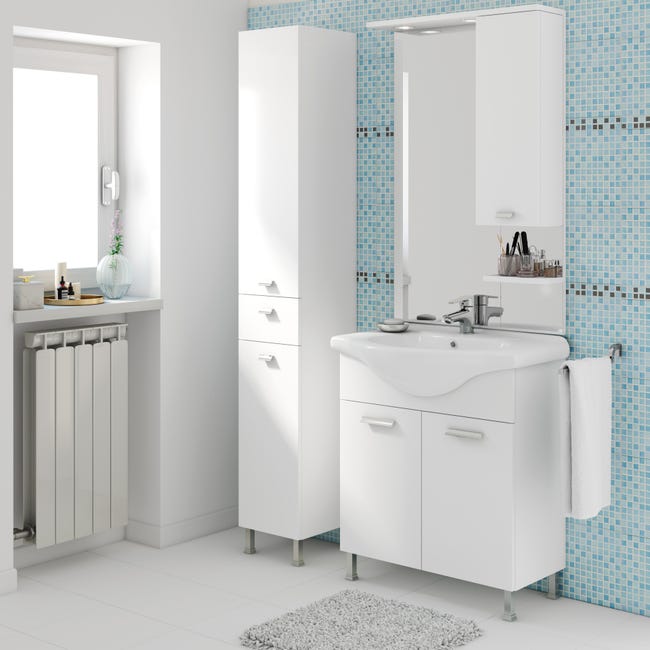 Mobile Bagno Rimini Bianco L 75 Cm Leroy Merlin Arredo Bagno Modello Rimini