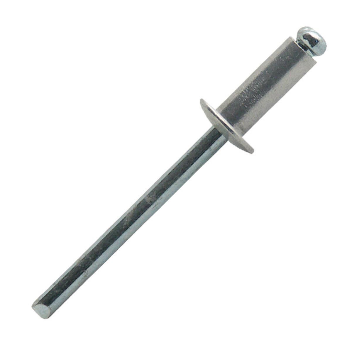 Rivetti in acciaio L 6 x H 3 mm Ø 3 mm 200 pezzi