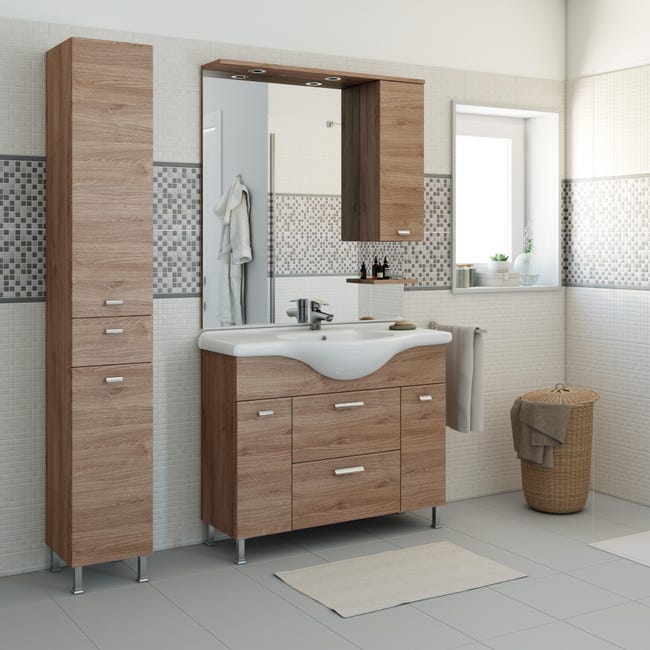 Mobile Bagno Rimini Rovere Nabucco L 105 Cm Leroy Merlin Arredo Bagno Modello Rimini