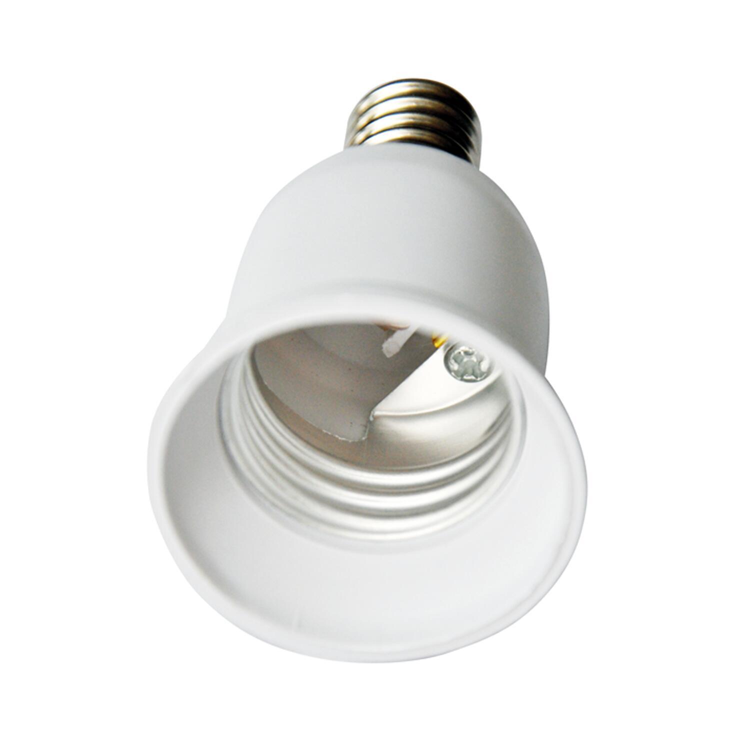 Adattatore e-14 a e27 bianco