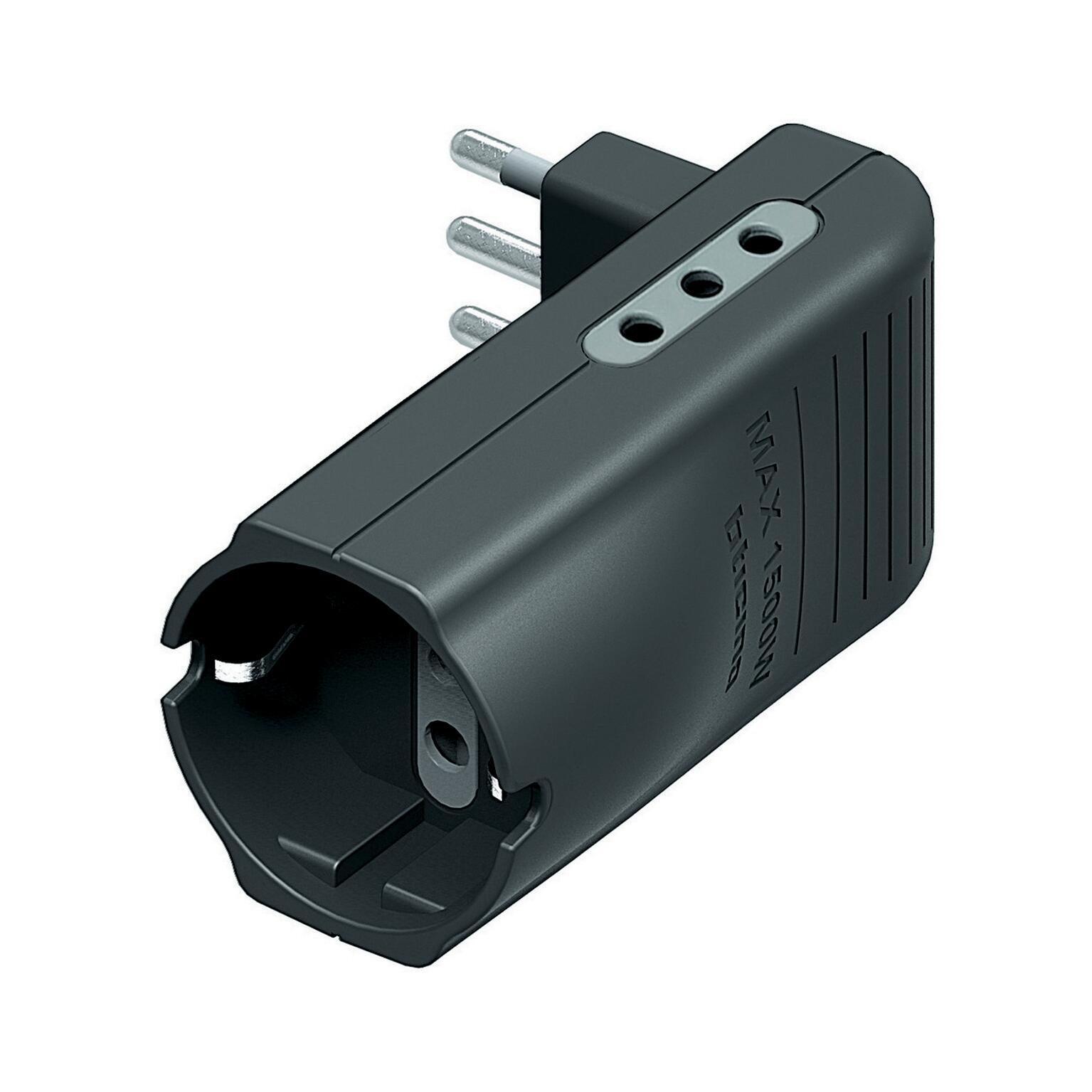 Adattatore BTICINO 10 A 10 A nero