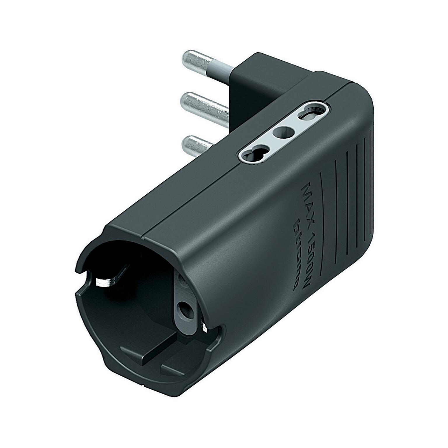 Adattatore BTICINO 10A/16A Bipasso 16 A nero