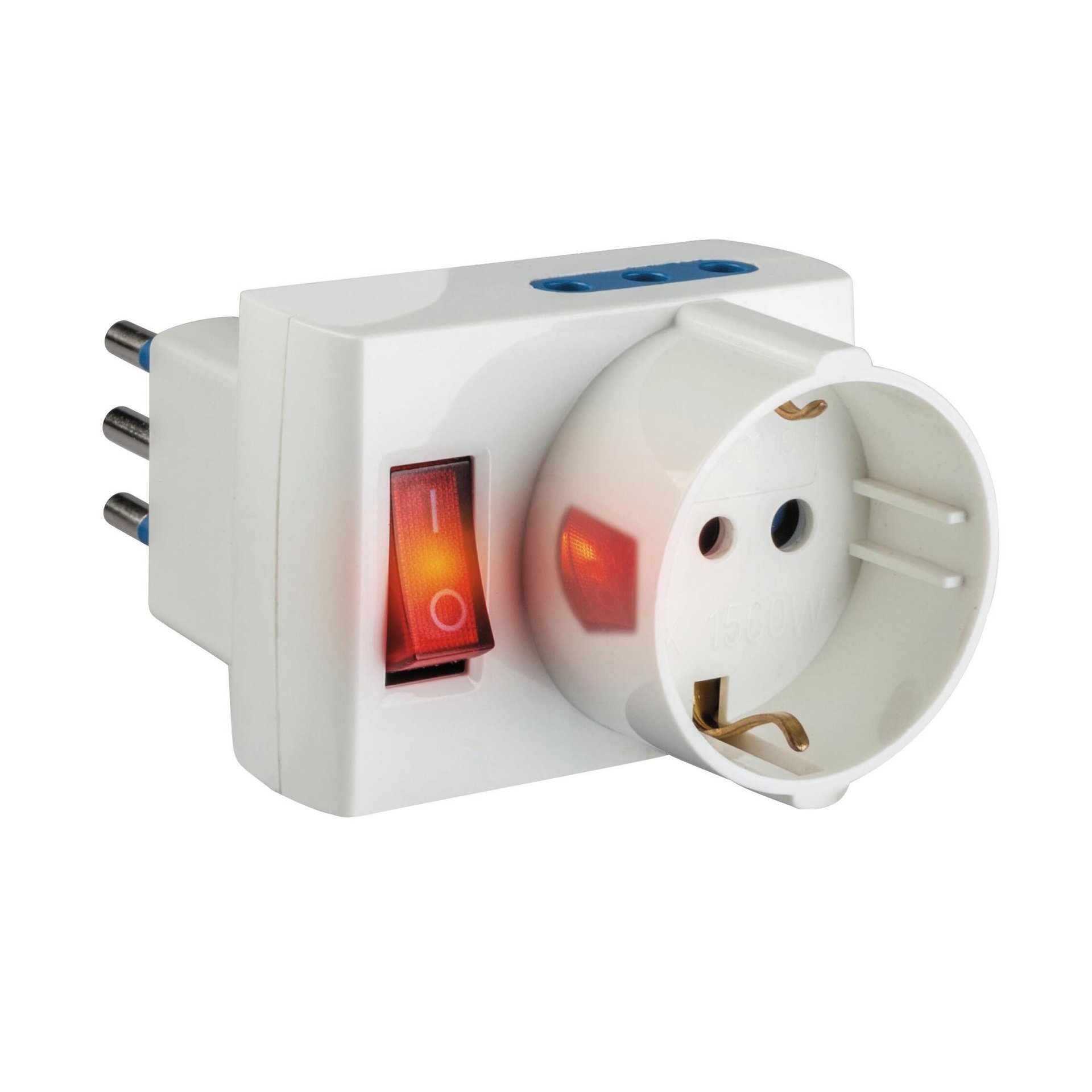 Adattatore 10 A 10 A bianco