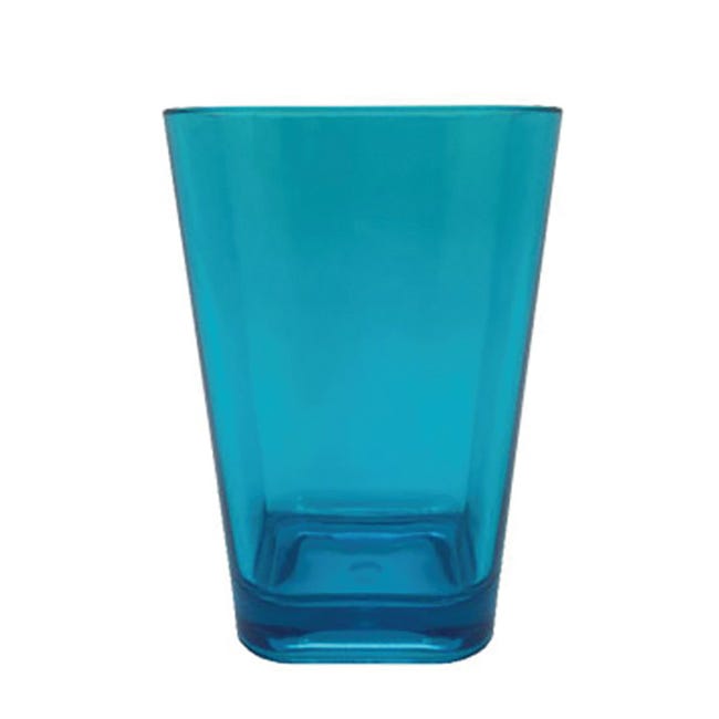 Bicchiere porta spazzolini Claire in plastica blu - 1